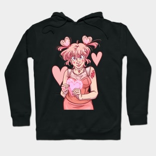 Heart Crystal Odango Pink Version Hoodie